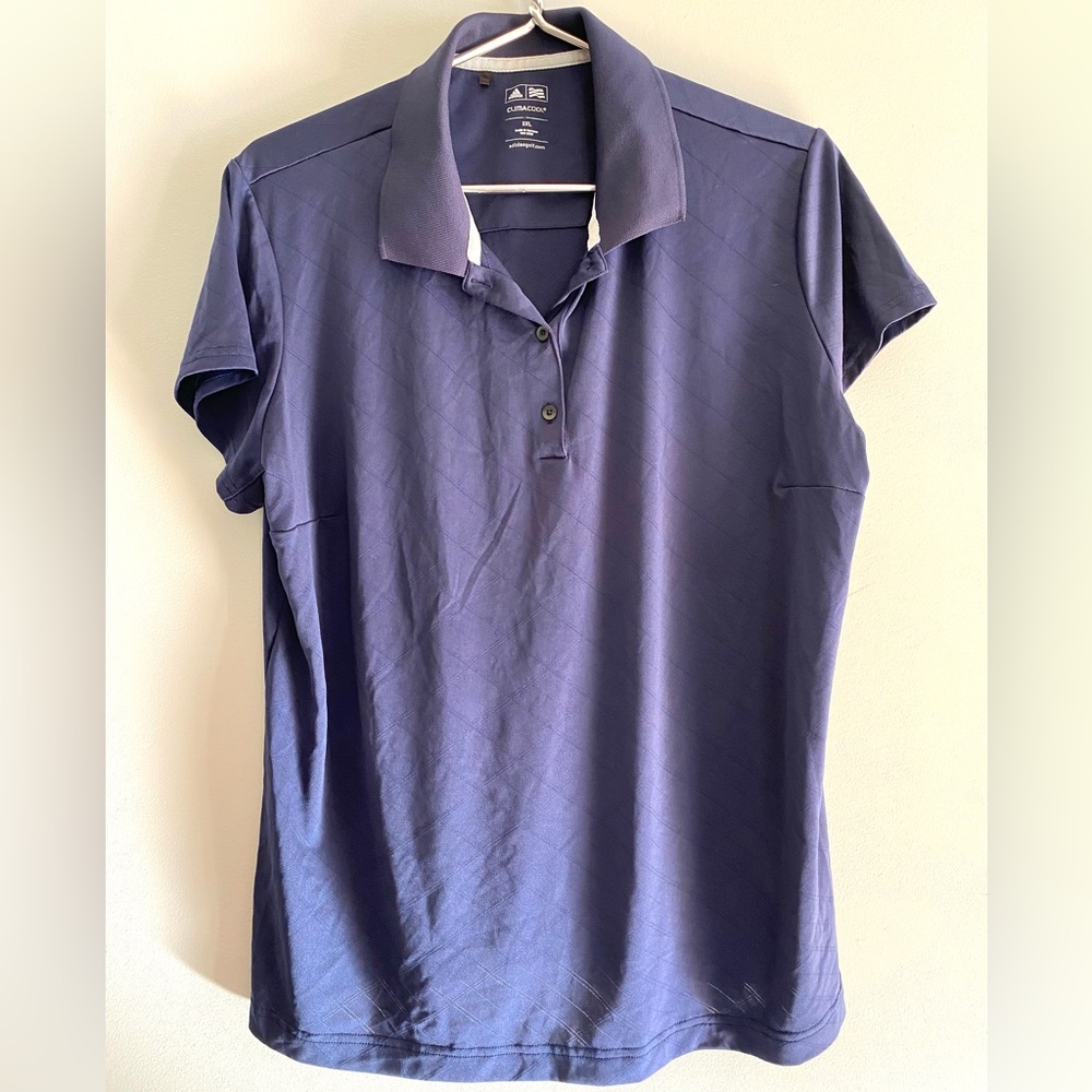Adidas golf clima cool purple collared shirt